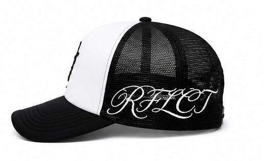 RFLCT Trucker Hat (Black/White)