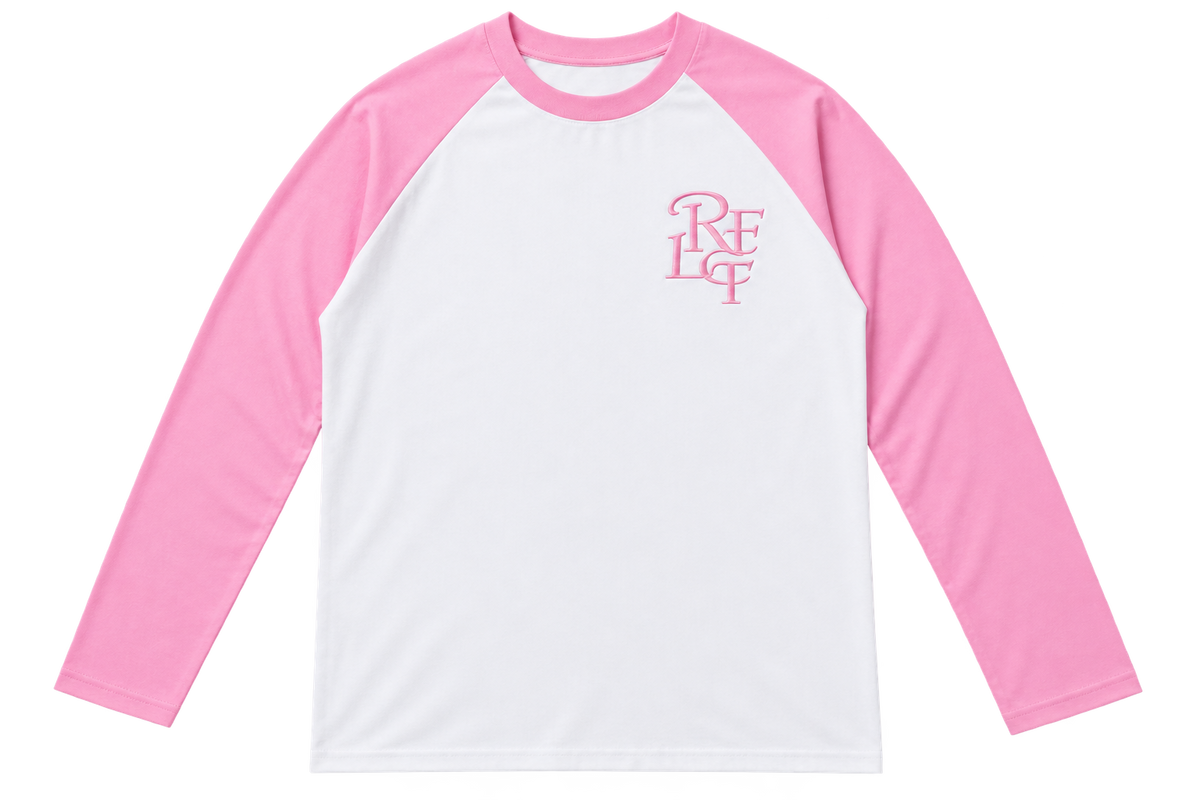 RFLCT “Defined” Longsleeve Tee (Pink/White)