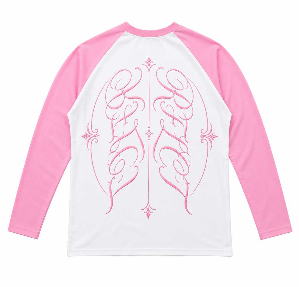 RFLCT “Defined” Longsleeve Tee (Pink/White)